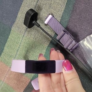 Fitbit Inspire HR purple with 2 bands
